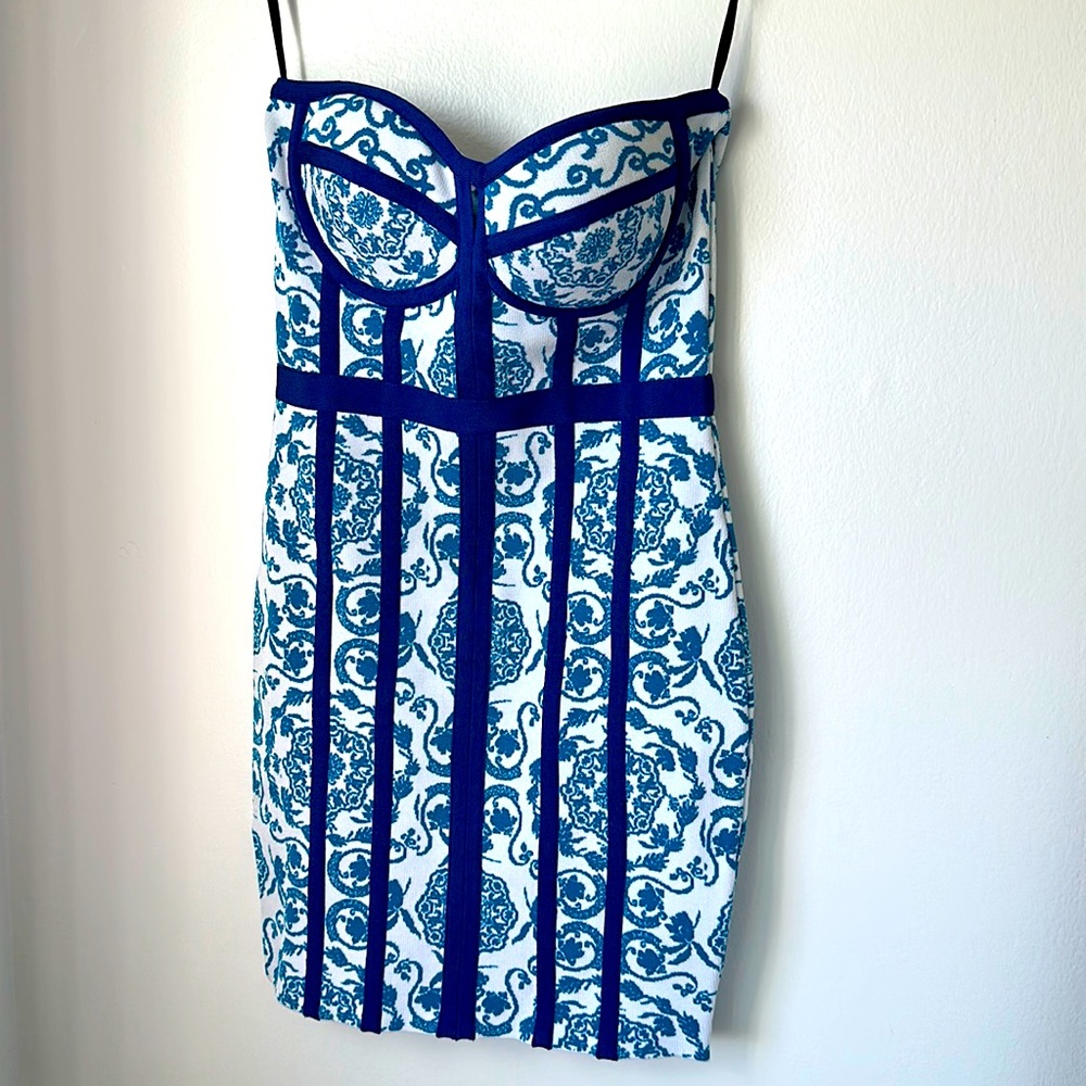 Bebe dress, new, size small, color blue.